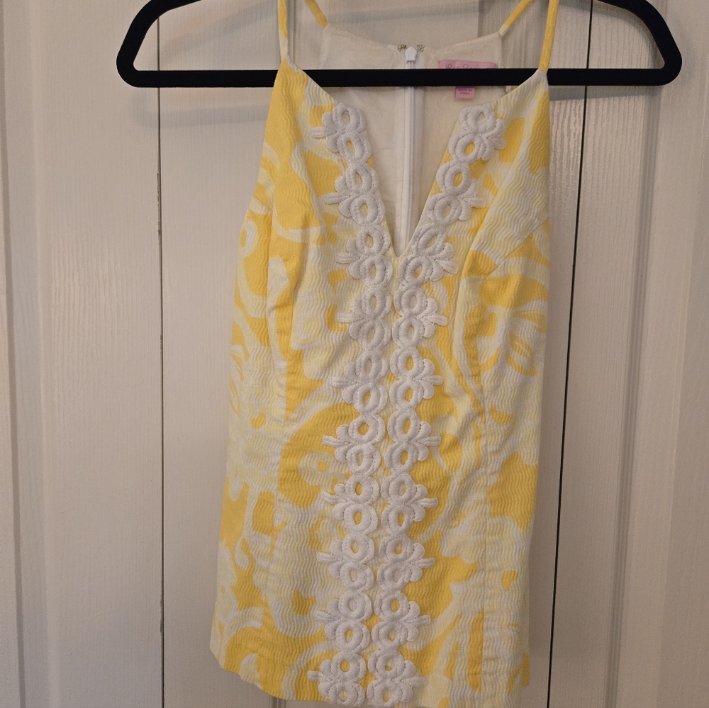 Lilly Pulitzer Yellow and White Floral Top